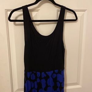 Royal Blue/Black Maxi Dress